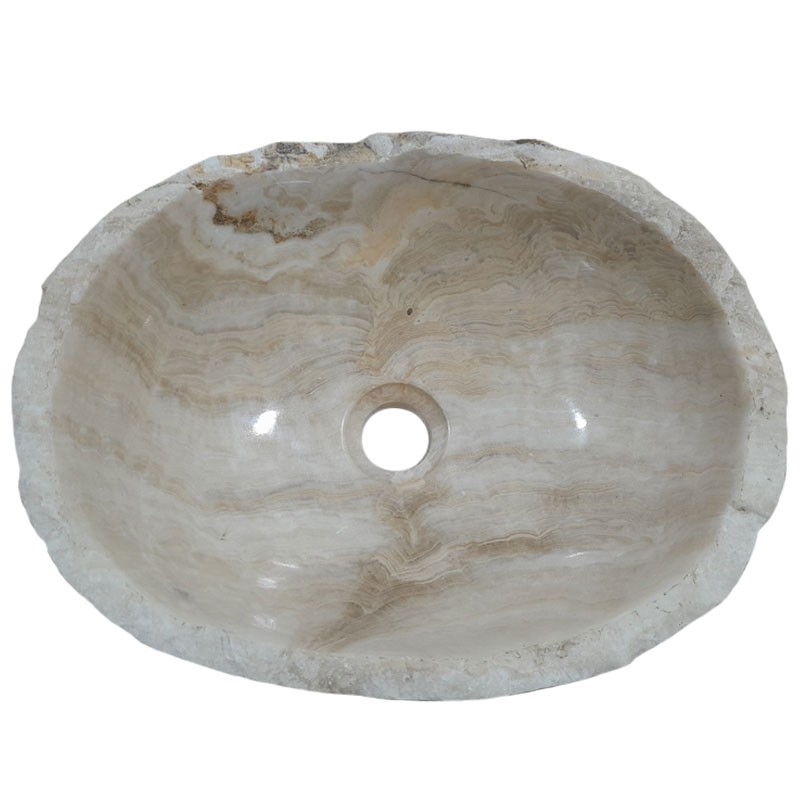 Lave-mains onyx naturel lisse n°01 - Taille S
