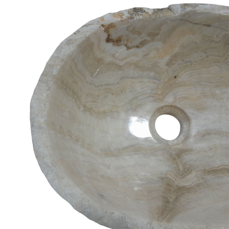Lave-mains onyx naturel lisse n°01 - Taille S