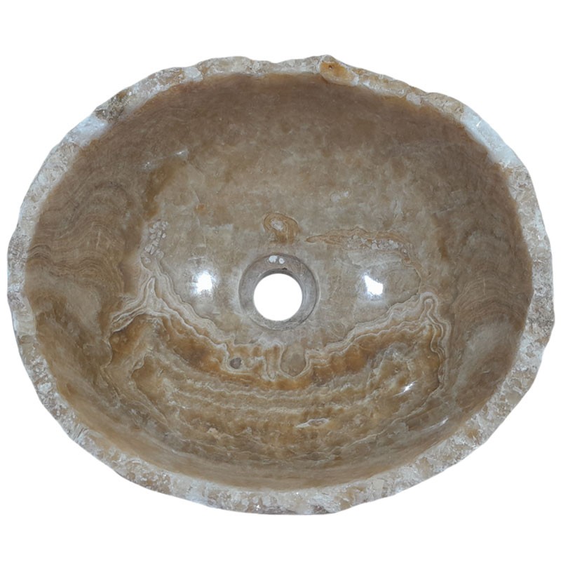 Lave-mains onyx naturel lisse n°05 - Taille S