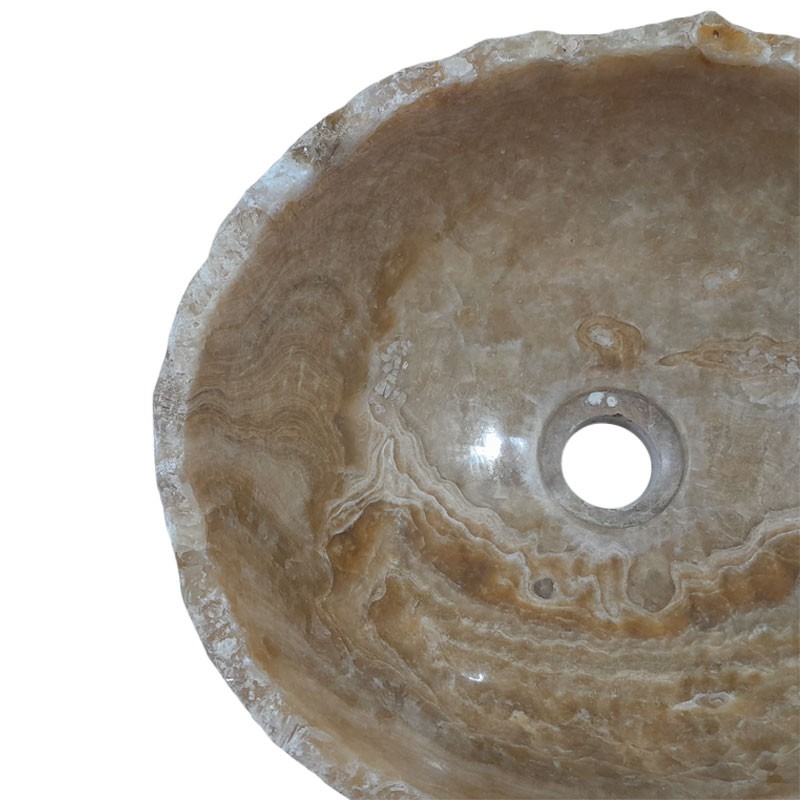 Lave-mains onyx naturel lisse n°05 - Taille S