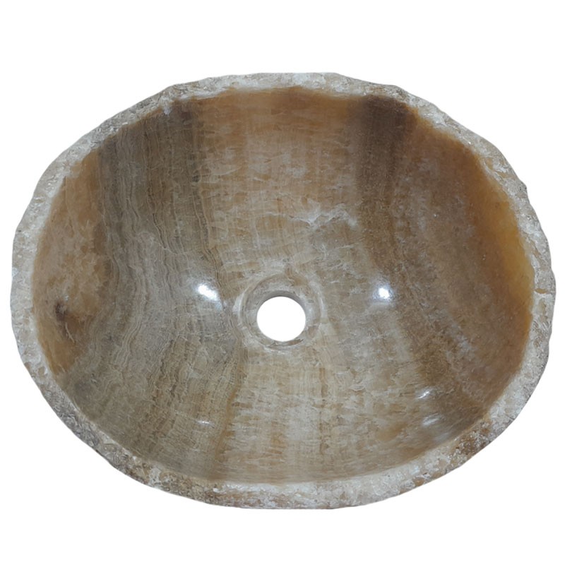 Lave-mains onyx naturel lisse n°06 - Taille S