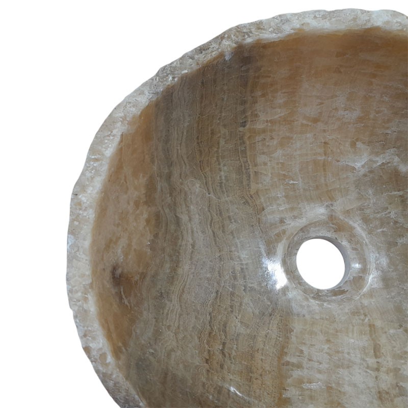 Lave-mains onyx naturel lisse n°06 - Taille S