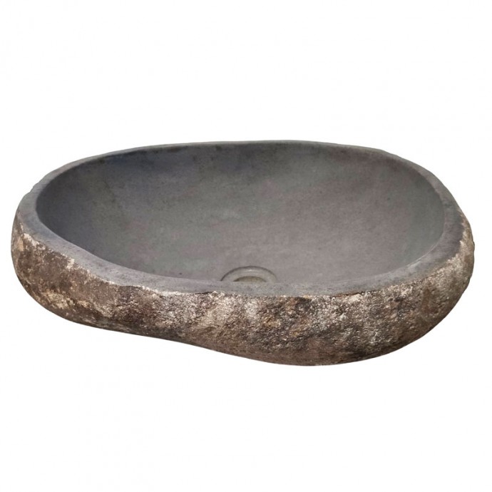 Vasque en pierre de rivière n°345 - Taille M