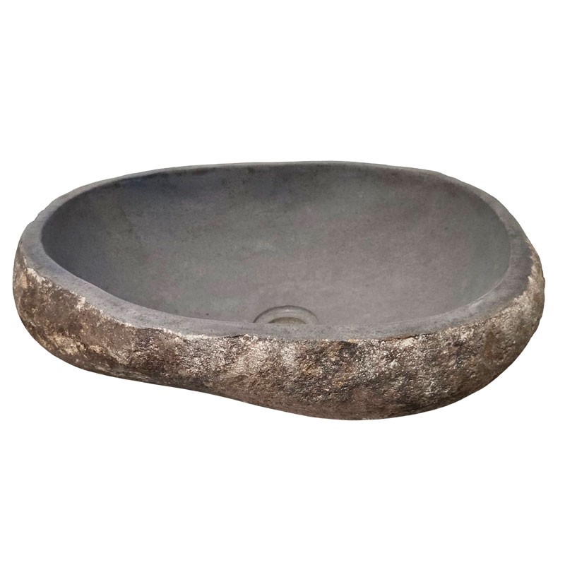 Vasque en pierre de rivière n°345 - Taille M