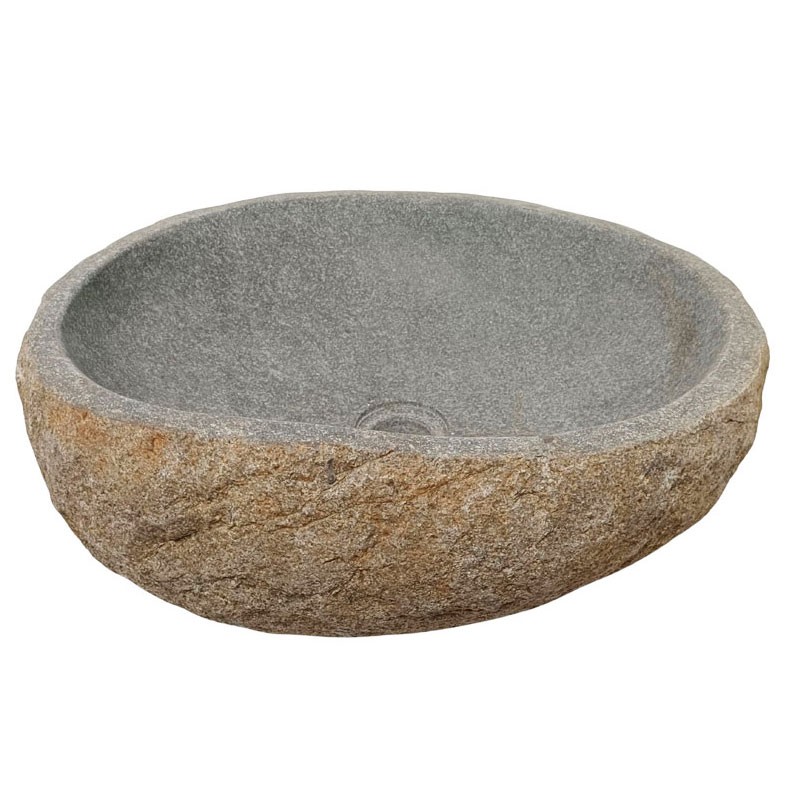 Vasque en pierre de rivière n°353 - Taille M