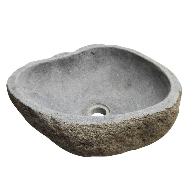 Vasque en pierre de rivière n°228 - Taille M