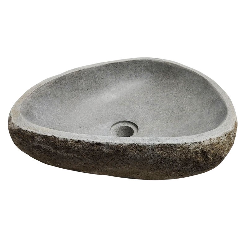 Vasque en pierre de rivière n°238 - Taille M