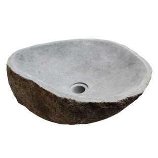 Vasque en pierre de rivière n°239 - Taille M