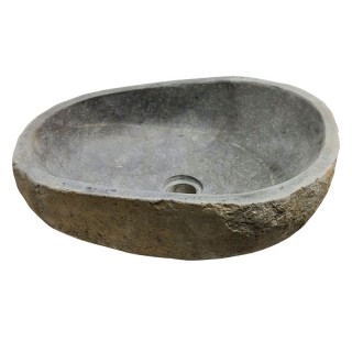 Vasque en pierre de rivière n°251 - Taille M