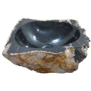 Lave-mains bois fossilisé n°01 - Taille S