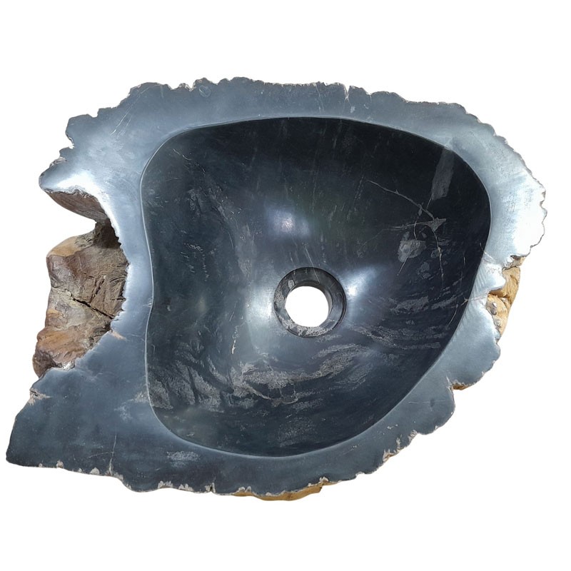 Lave-mains bois fossilisé n°03 - Taille S