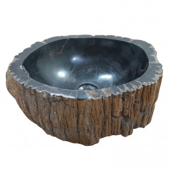 Lave-mains bois fossilisé n°04 - Taille S