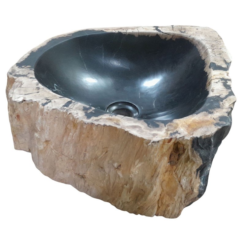 Lave-mains bois fossilisé n°05 - Taille S