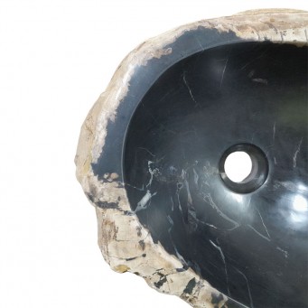 Lave-mains bois fossilisé n°05 - Taille S