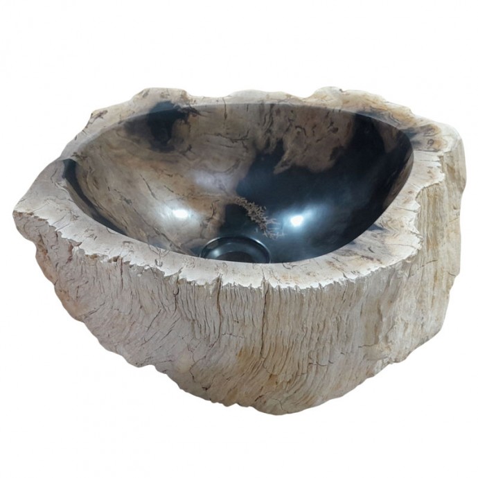 Lave-mains bois fossilisé n°06 - Taille S