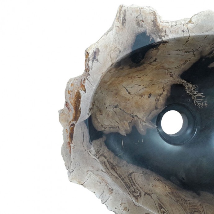 Lave-mains bois fossilisé n°06 - Taille S