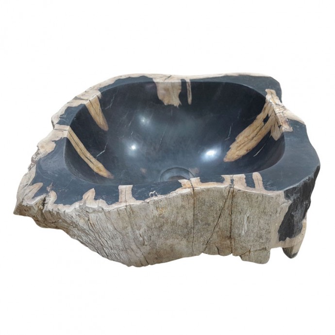 Lave-mains bois fossilisé n°07 - Taille S