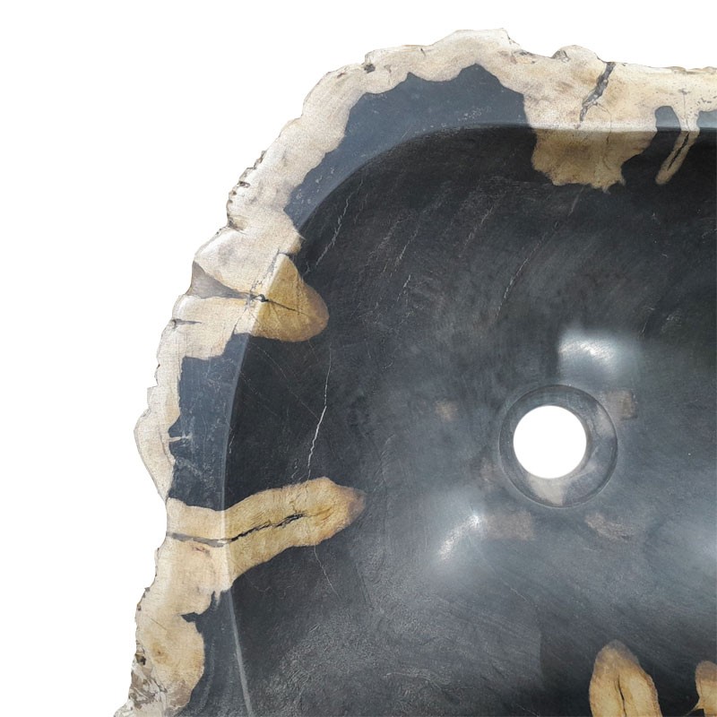 Lave-mains bois fossilisé n°07 - Taille S