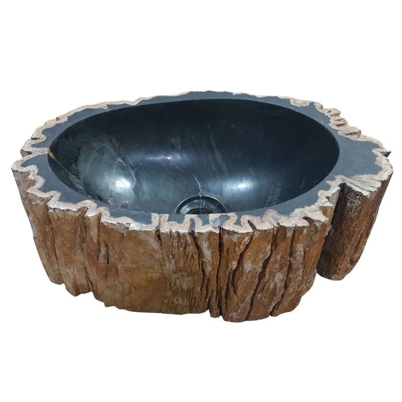 Vasque bois fossilisé n°01 - Taille M