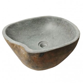 Vasque en pierre de rivière n°376 - Taille M