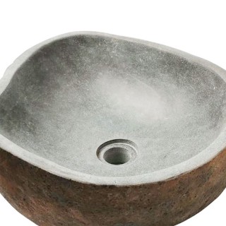 Vasque en pierre de rivière n°376 - Taille M