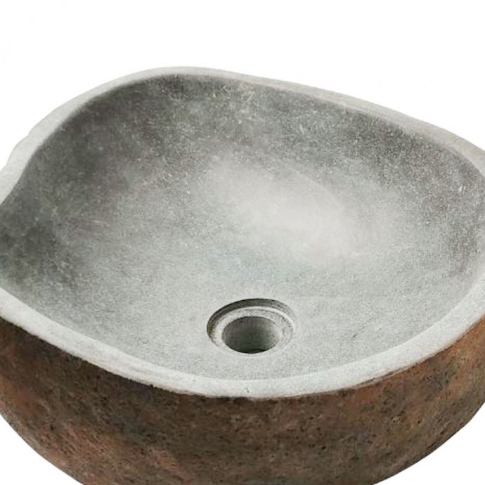 Vasque en pierre de rivière n°376 - Taille M