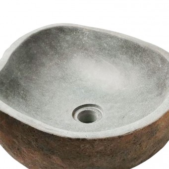 Vasque en pierre de rivière n°376 - Taille M