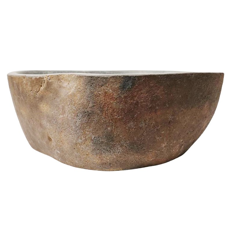 Vasque en pierre de rivière n°376 - Taille M