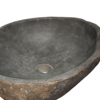 Vasque en pierre de rivière n°378 - Taille M