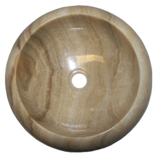 Vasque ronde donut pierre naturelle d'onyx Ø40cm n°06