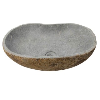 Vasque en pierre de rivière n°407 - Taille M