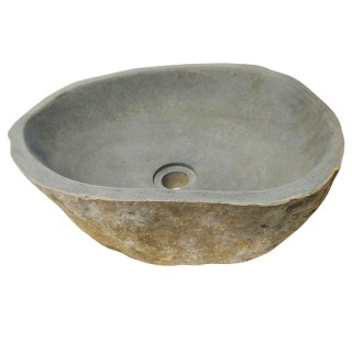Vasque en pierre de rivière n°418 - Taille M