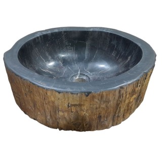 Vasque bois fossilisé n°20 - Taille M