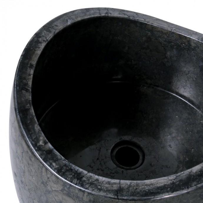 Vasque salle de bain noire marbre Ø40cm design PGT-G