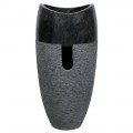 Vasque colonne noire marbre Ø40cm design PGT-G