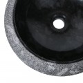 Vasque marbre rond Ø40cm points DN-D noir