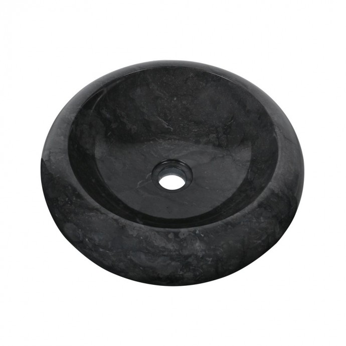 Vasque marbre donut Ø40cm lisse DN-P noir