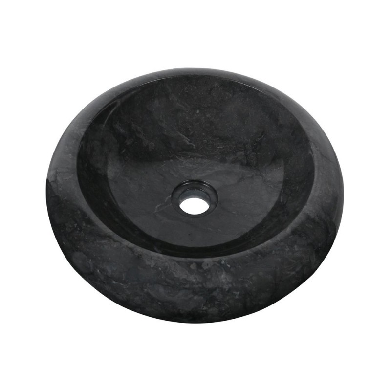 Vasque marbre donut Ø40cm lisse DN-P noir