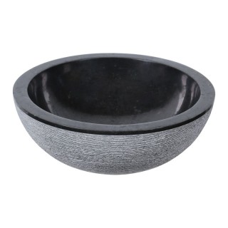 Vasque à poser ronde marbre noir Ø40cm KC-G BLACK