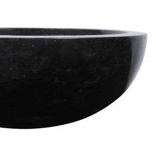 Vasque marbre design Ø40cm lisse KC-P noir