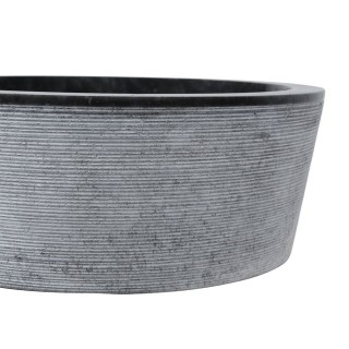 Vasque marbre ronde Ø40cm traits LY-G noir
