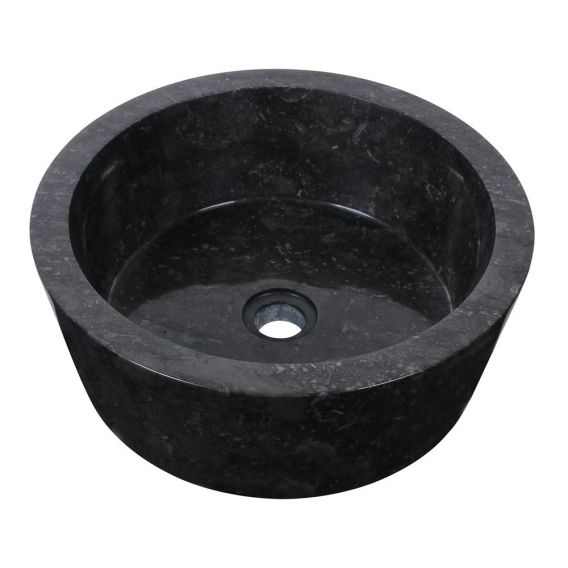 Vasque marbre ronde Ø40cm lisse LY-P noire