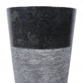 Vasque colonne noir marbre Ø40cm traits PA22G