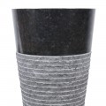 Vasque sur pied wc noire Ø40cm brute PA22-M