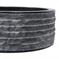 Vasque marbre à poser Ø40cm brute SL-M noir