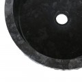 Vasque marbre salle de bain Ø40cm brute SL-M noire