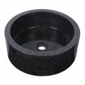 Vasque marbre moderne noire Ø40cm lisse SL-P