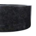 Vasque marbre design noire Ø40cm lisse SL-P
