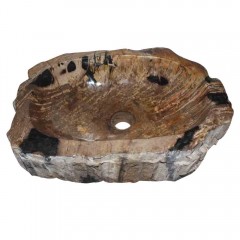 vasque en bois p/étrifi/é Vasque bois fossilis/é /à poser salle de bain 40-50cm CHOIX SUR PHOTOS